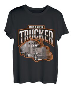Mother Trucker Orange Farben Big Rig Lover Truck Driver T-Shirt