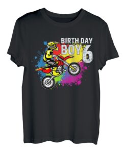 Motocross 6. Geburtstag Kinder MX 6 Jahre alt Dirt Bike Geburtstag T-Shirt