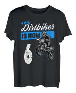 Motocross MX - This Dirtbiker is Now 6 Birthday Kleinkind Junge T-Shirt