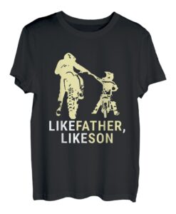 Motocross Vater Und Sohn Bike Motorrad Sohn Bikerin Geschenk T-Shirt
