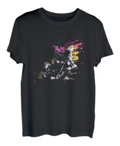 Motorrad Splash Art Motorradfahrer Biker Retro Tourer T-Shirt
