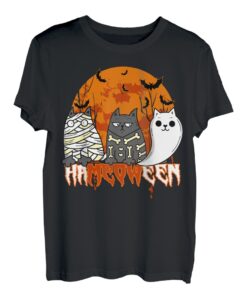 Mumie Katze Skelett Katze Geist Katze - Hameoween Katze Halloween T-Shirt