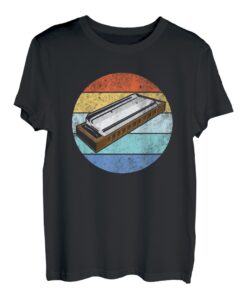 Mundharmonika Vintage Retro Mundharmonika Spieler Geschenk T-Shirt