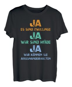 Mutter von Zwillingen 2021 Papa von Zwillingen Zwillingsmama T-Shirt