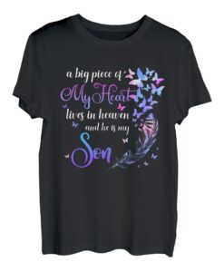My Son Lives In Heaven Gedenkzitate Love Mom Dad Matching T-Shirt