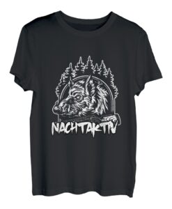 Nachtaktiv - Wildschwein Jagd Jäger Forst Vater Wald T-Shirt