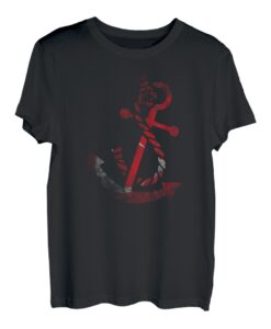 nautischer Bootsanker Türkei türkische Flagge Ozean Angeln T-Shirt