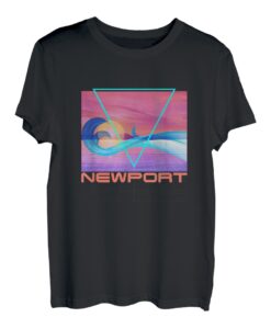 Newport Beach Retro 80er Jahre Vaporwave Strand Urlaub T-Shirt
