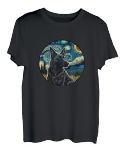 Niederländischer Schäferhund, Sternennacht-Malerei, Hund, Mutter, Vater T-Shirt