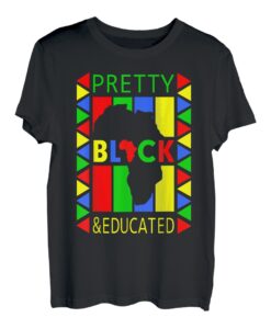 Niedliches hübsches schwarzes und gebildetes schwarzes Monats-Outfit T-Shirt