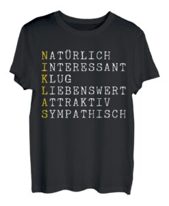 Niklas Adjektive Personalisiert, Niklas Name, Mann Niklas T-Shirt