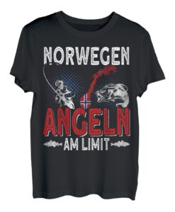 Norwegen Angeln am Limit - Skandinavien Angler Norwegen T-Shirt