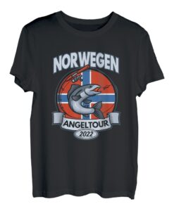Norwegen Angeltour 2022 Angler Angelurlaub Norwegen Angeln T-Shirt