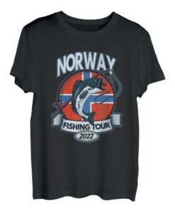 Norwegen Angeltour 2022 Norweger Fisch Lustig Angeln T-Shirt