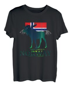 Norwegen Elch Fjord Norwegenurlaub Skandinavien Polarkreis T-Shirt