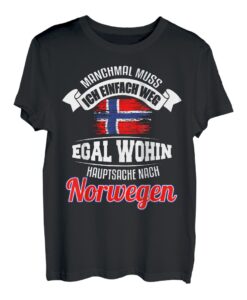 Norwegen Sprüche Angler Flagge Karpfen Geschenk T-Shirt