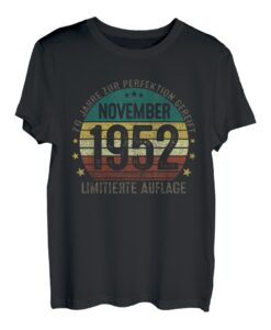 November 1952 Lustige Geschenke Zum 70 Geburtstag Mann Frau T-Shirt