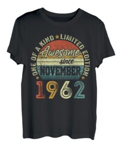 November 1962 Lustige Geschenke 60. Geburtstag Mann Frau T-Shirt