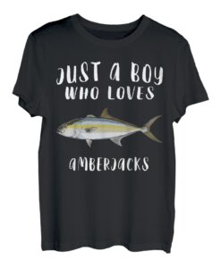 Nur ein Junge, der Amberjack Fish Lover liebt T-Shirt