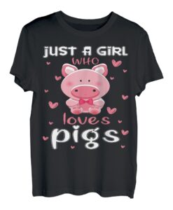 Nur ein Mädchen, das Schweine liebt Lustige Tierfarm T-Shirt