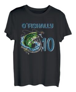 O-Fishally 10 Years Old Fisherman 10th Birthday Angeln T-Shirt