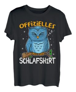 Offizielles Eulen Schlafshirt - Eule Müde Nachthemd T-Shirt
