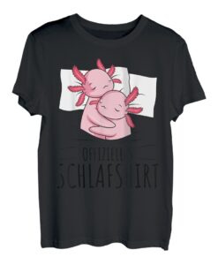 Offizielles Schlafshirt Axolotl Kinder Mädchen Damen Herren T-Shirt