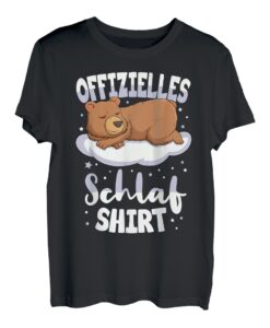 Offizielles Schlafshirt Bär Grizzly Braunbär Schlafanzug T-Shirt
