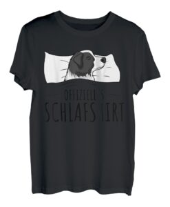 Offizielles Schlafshirt Border Collie Hund T-Shirt