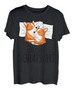 Offizielles Schlafshirt Corgi Hunde T-Shirt