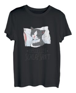Offizielles Schlafshirt Katze Schlafanzug Katzen T-Shirt T-Shirt