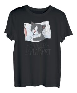 Offizielles Schlafshirt Katze Schlafanzug Katzen T-Shirt T-Shirt