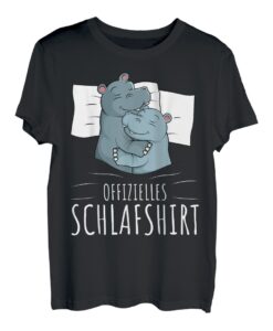 Offizielles Schlafshirt Nilpferd Hippo T-Shirt