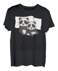 Offizielles Schlafshirt Panda Schlafen Pandabär T-Shirt