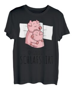 Offizielles Schlafshirt Schwein Landwirt Bauernhof Schweine T-Shirt
