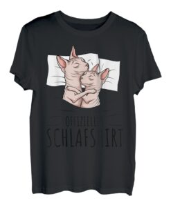 Offizielles Schlafshirt Sphynx Katze Nacktkatze Sphinx T-Shirt