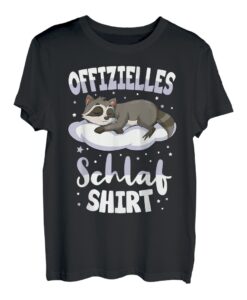 Offizielles Schlafshirt Waschbär Raccoon T-Shirt