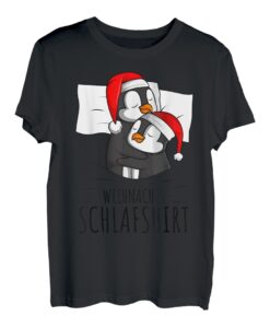Offizielles Schlafshirt Weihnachten Pinguin Penguin T-Shirt