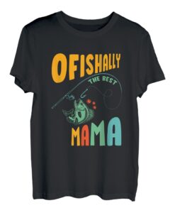 Ofishally Die beste Mama Fisherwoman Süße Mama beim Angeln T-Shirt