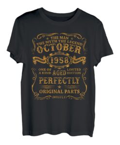 Oktober 1958 Geschenk 64 Geburtstag Mann Mythos Legende T-Shirt