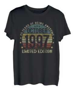 Oktober 1997 Lustige Geschenke 25 Geburtstag Männer Frauen T-Shirt