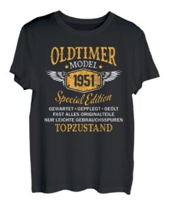 Oldtimer Jahrgang 1951, 70. Geburtstag Mann Geschenk T-Shirt