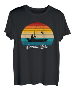 Oneida Lake Souvenirs Geschenke Angeln Vintage Geschenk T-Shirt