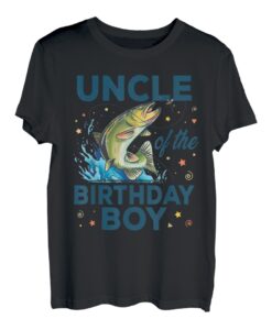 Onkel Of The Birthday Boy Angeln Geburtstag Barsch Fisch B-Day T-Shirt