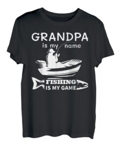 Opa ist mein Name Angeln ist mein Spiel lustiger Angelhumor T-Shirt