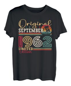 Original 1962 September 61. Geburtstag Geschenke Sunset T-Shirt