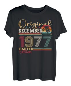 Original 1977 Dezember 46. Geburtstag Geschenk Sunset T-Shirt