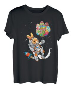 Ostertag Astronaut Hase Planet Ei Jungen Mädchen Kinder T-Shirt