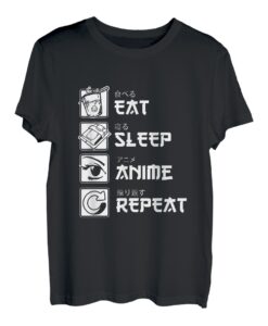 Otaku Anime Liebhaber Japanisch Essen Schlafen Anime T-Shirt