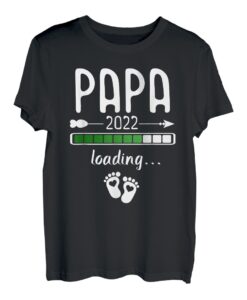 Papa 2022 Loading Shirt Werdender Papa Geschenk Vatertag T-Shirt